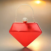 DIAMOND SHAPE EVENING CLUTCH BAG